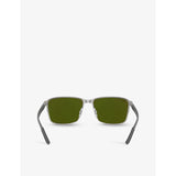 Ray-Ban Chromance square-frame metal sunglasses, imported from the UK