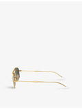 Ray-Ban RB3719 oval-frame metal sunglasses (British brand)