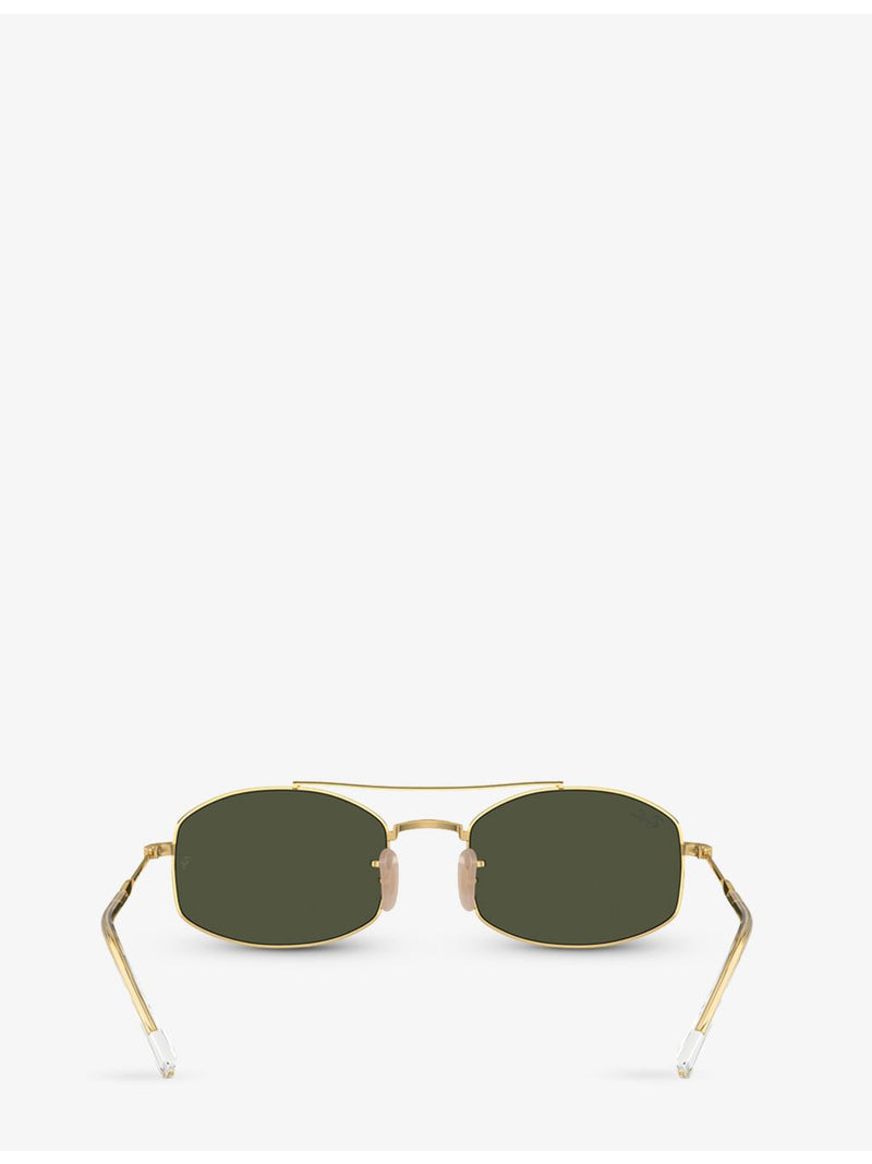 Ray-Ban RB3719 oval-frame metal sunglasses (British brand)