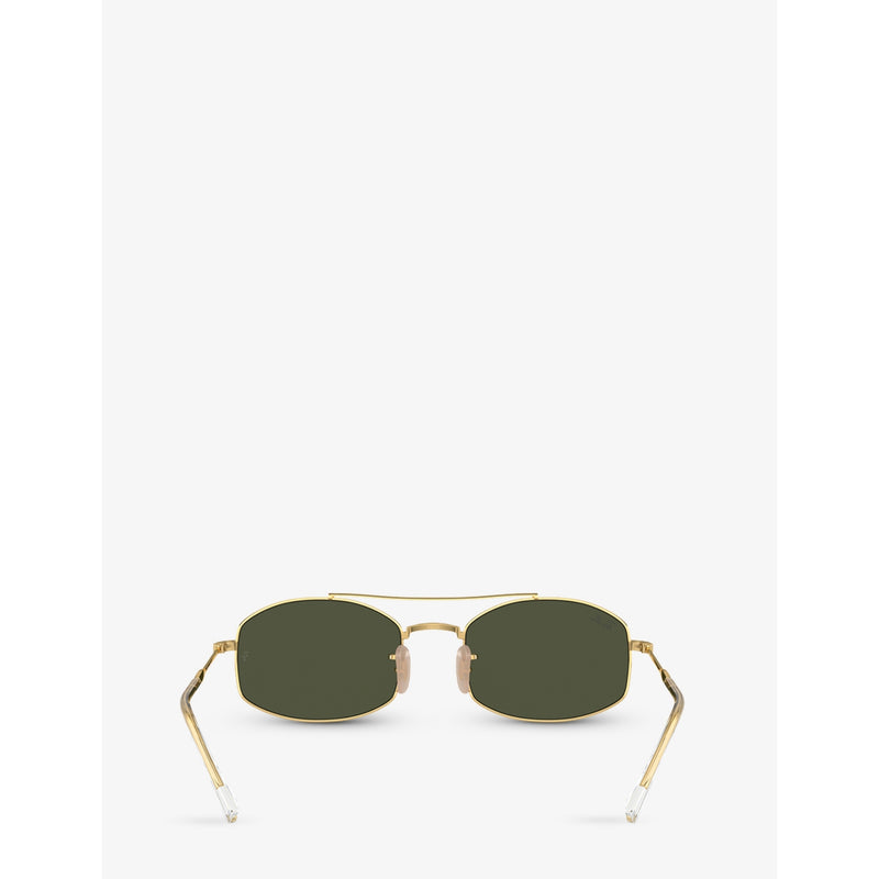 Ray-Ban RB3719 oval-frame metal sunglasses (British brand)