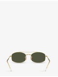 Ray-Ban RB3719 oval-frame metal sunglasses (British brand)