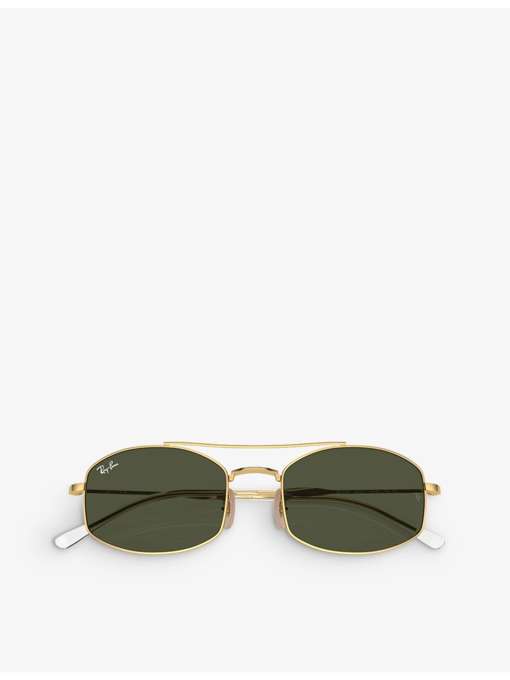 Ray-Ban RB3719 oval-frame metal sunglasses (British brand)