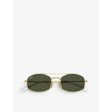 Ray-Ban RB3719 oval-frame metal sunglasses (British brand)