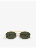 Ray-Ban RB3719 oval-frame metal sunglasses (British brand)