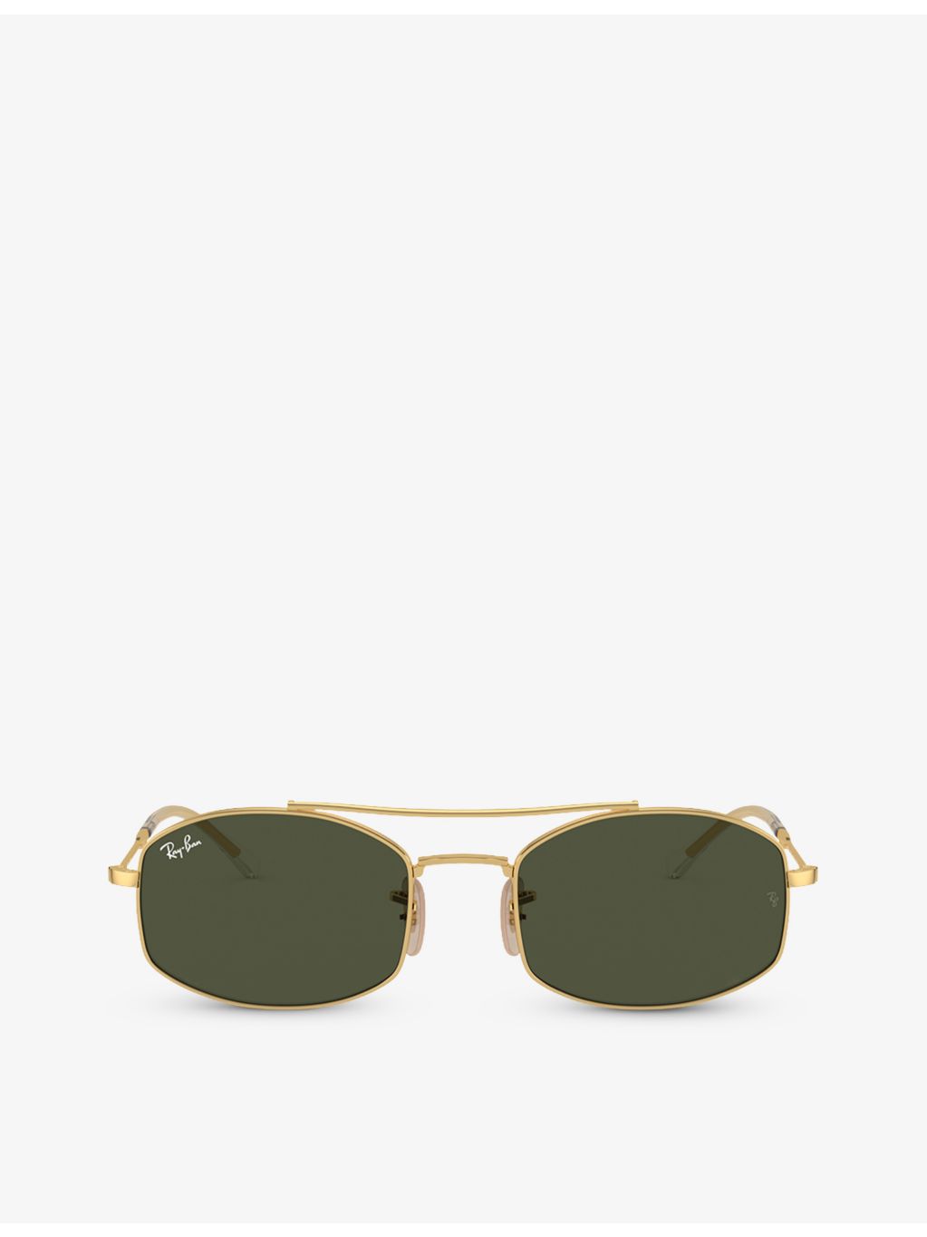 Ray-Ban RB3719 oval-frame metal sunglasses (British brand)