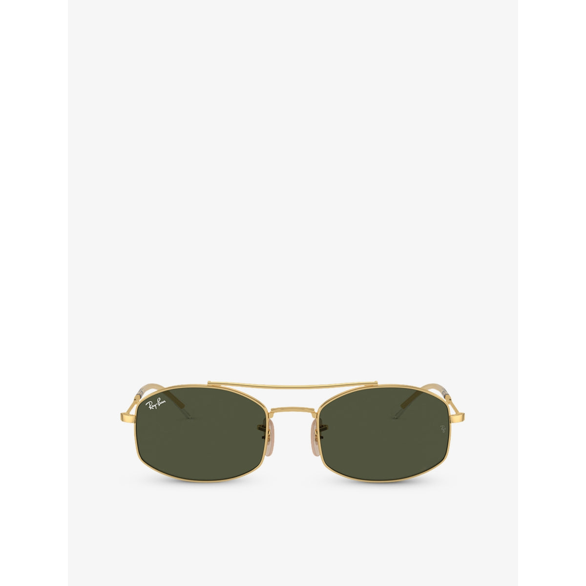 Ray-Ban RB3719 oval-frame metal sunglasses (British brand)