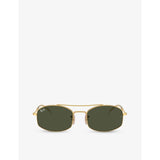 Ray-Ban RB3719 oval-frame metal sunglasses (British brand)