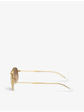 Ray-Ban RB3719 oval-frame crystal sunglasses - British product