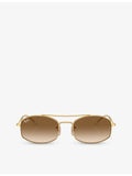 Ray-Ban RB3719 oval-frame crystal sunglasses - British product
