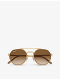 Ray-Ban RB3765 round frame metal sunglasses, UK version
