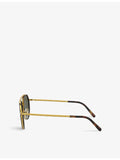 Ray-Ban RB3765 irregular-frame metal sunglasses with tinted lenses - British product