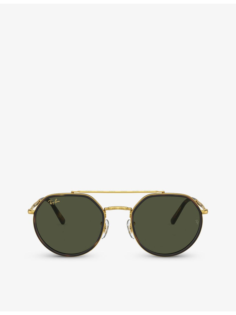 Ray-Ban RB3765 irregular-frame metal sunglasses with tinted lenses - British product