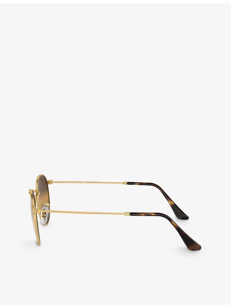 Ray-Ban RB3447 round-frame metal sunglasses, imported from the UK