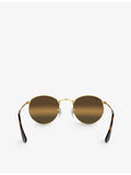 Ray-Ban RB3447 round-frame metal sunglasses, imported from the UK