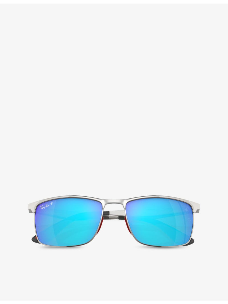 Ray-Ban Scuderia Ferrari rectangle-frame metal sunglasses - British product