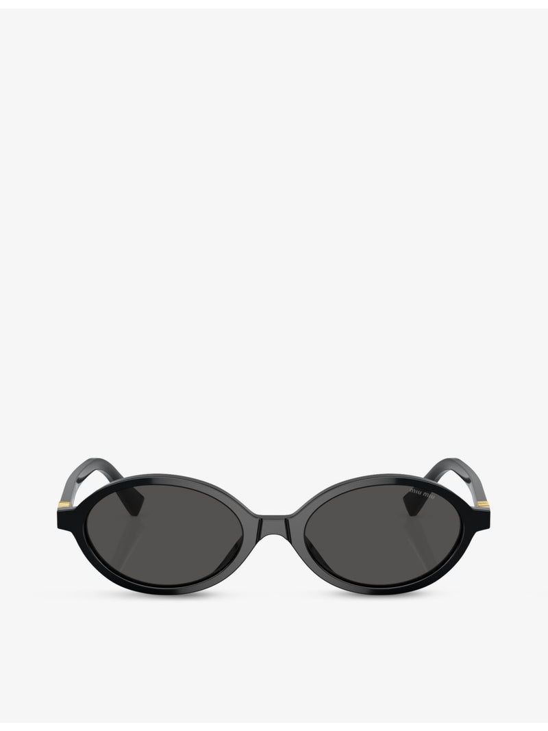 Miu Miu MU 04ZS oval-frame acetate sunglasses - British product