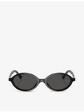 Miu Miu MU 04ZS oval-frame acetate sunglasses - British product