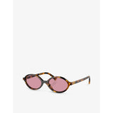 Miu Miu MU 04ZS oval frame acetate sunglasses - British product