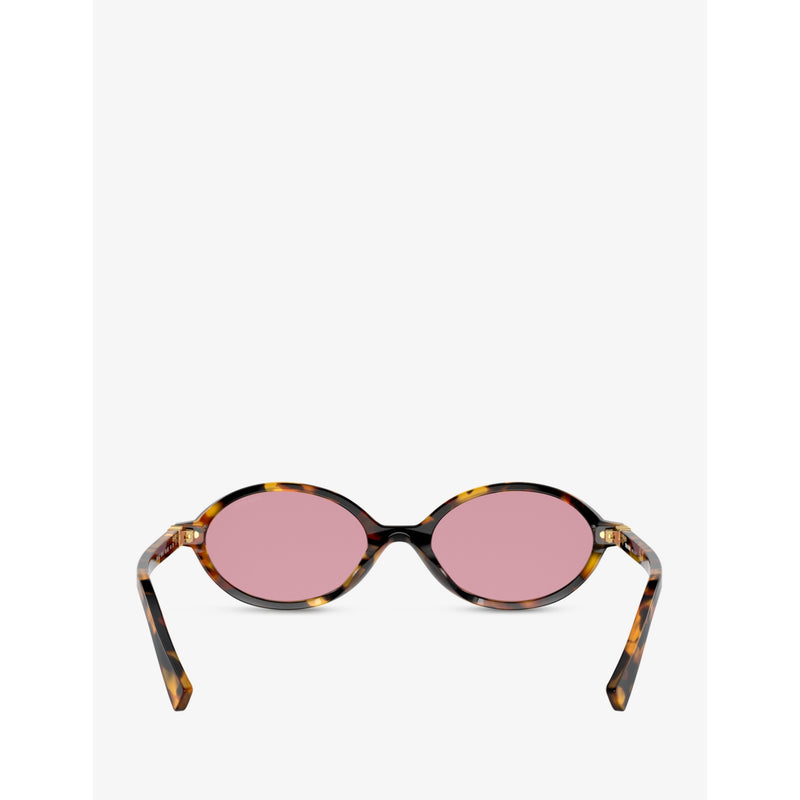 Miu Miu MU 04ZS oval frame acetate sunglasses - British product