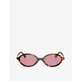 Miu Miu MU 04ZS oval frame acetate sunglasses - British product