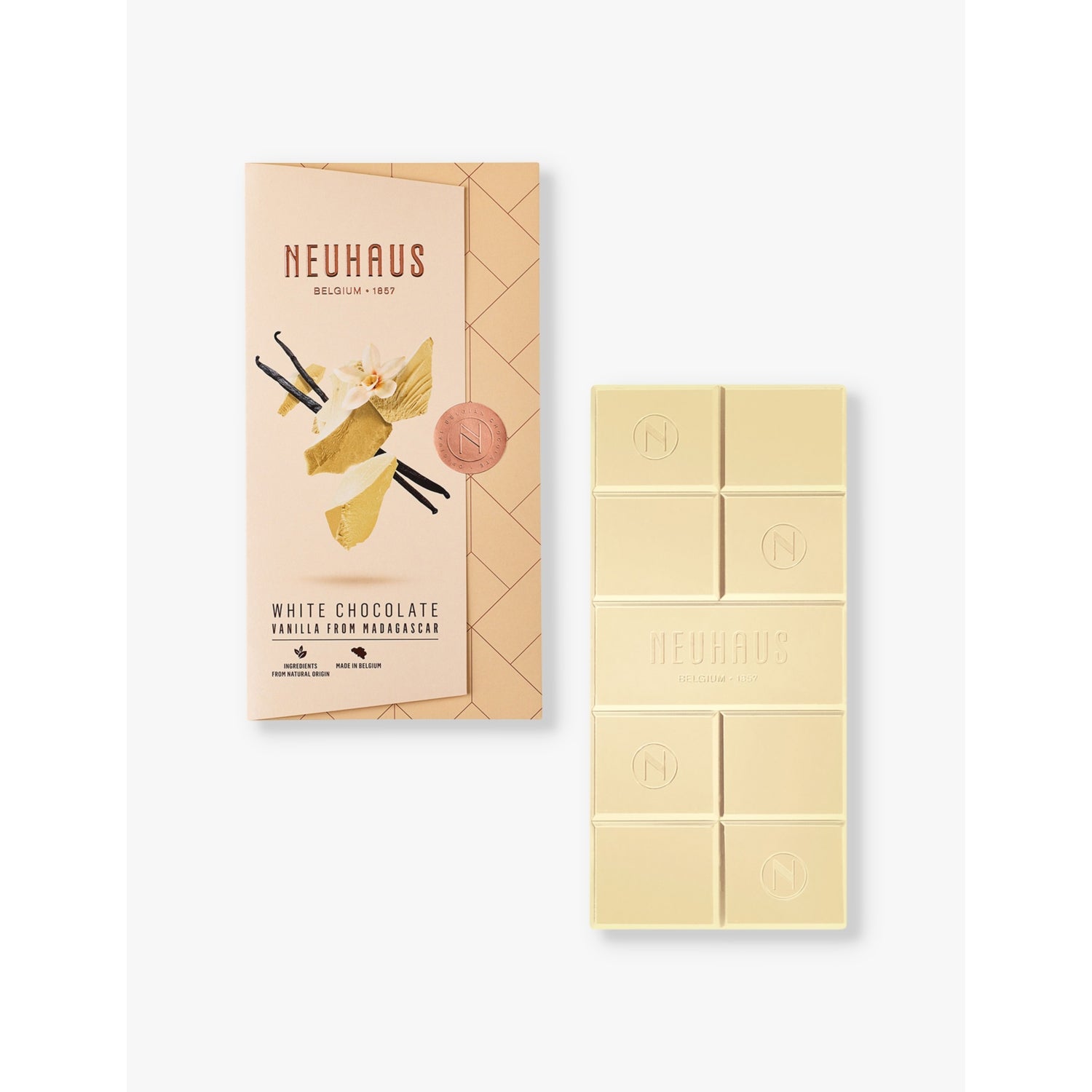 Neuhaus Madagascan vanilla white chocolate bar 100g - British product