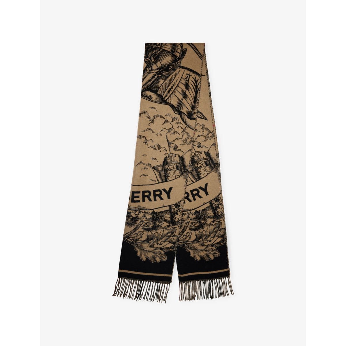 Burberry check-print cashmere scarf, imported from the UK