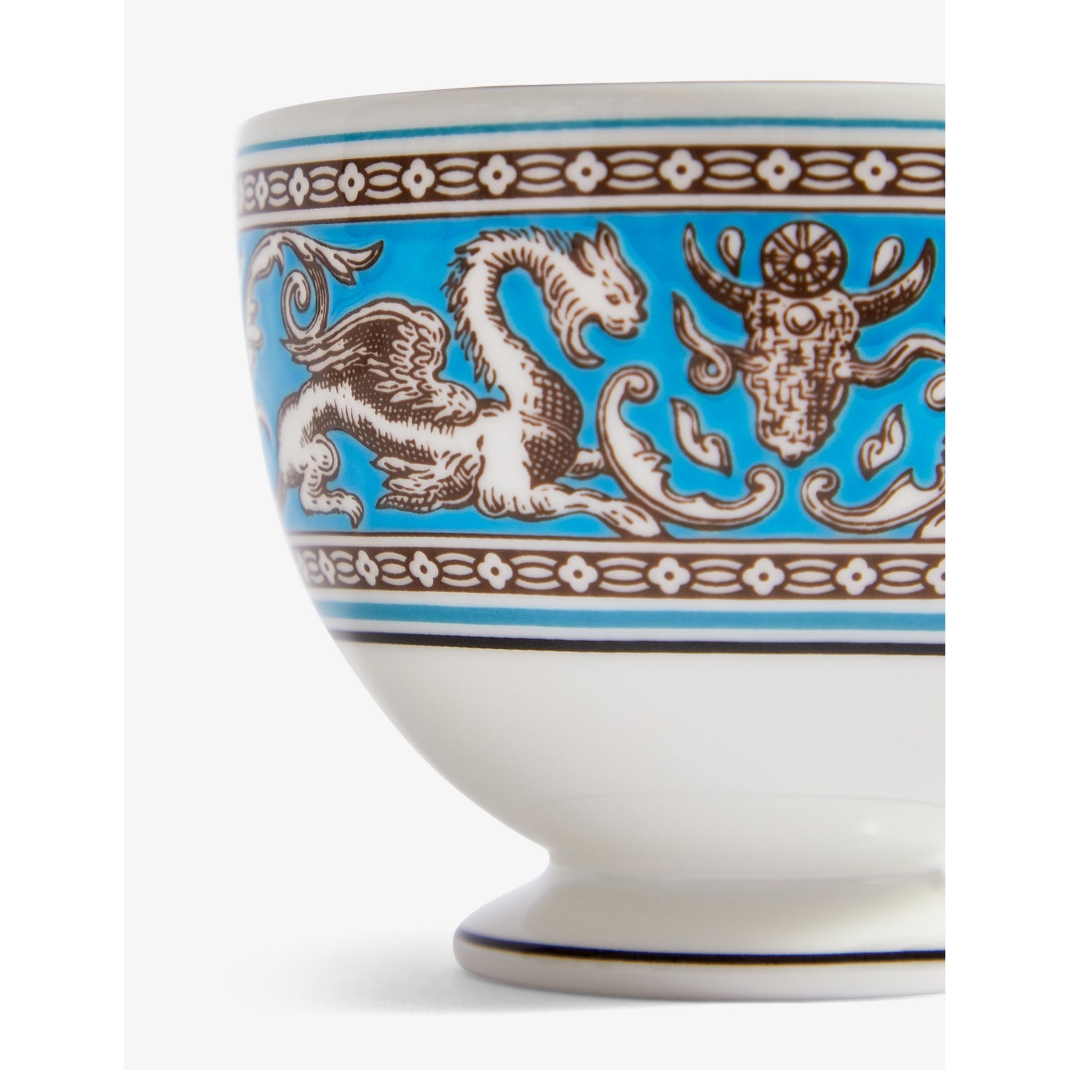 Wedgwood bone china teacup and saucer Florentine Turquoise, imported from the UK