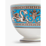 Wedgwood bone china teacup and saucer Florentine Turquoise, imported from the UK