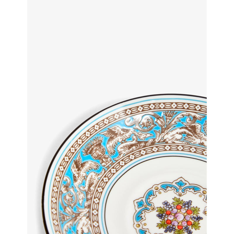 Wedgwood bone china teacup and saucer Florentine Turquoise, imported from the UK