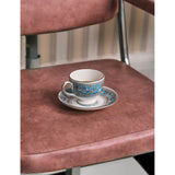 Wedgwood bone china teacup and saucer Florentine Turquoise, imported from the UK