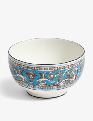 Wedgwood bone china rice bowl Florentine Turquoise 10.5cm, UK version