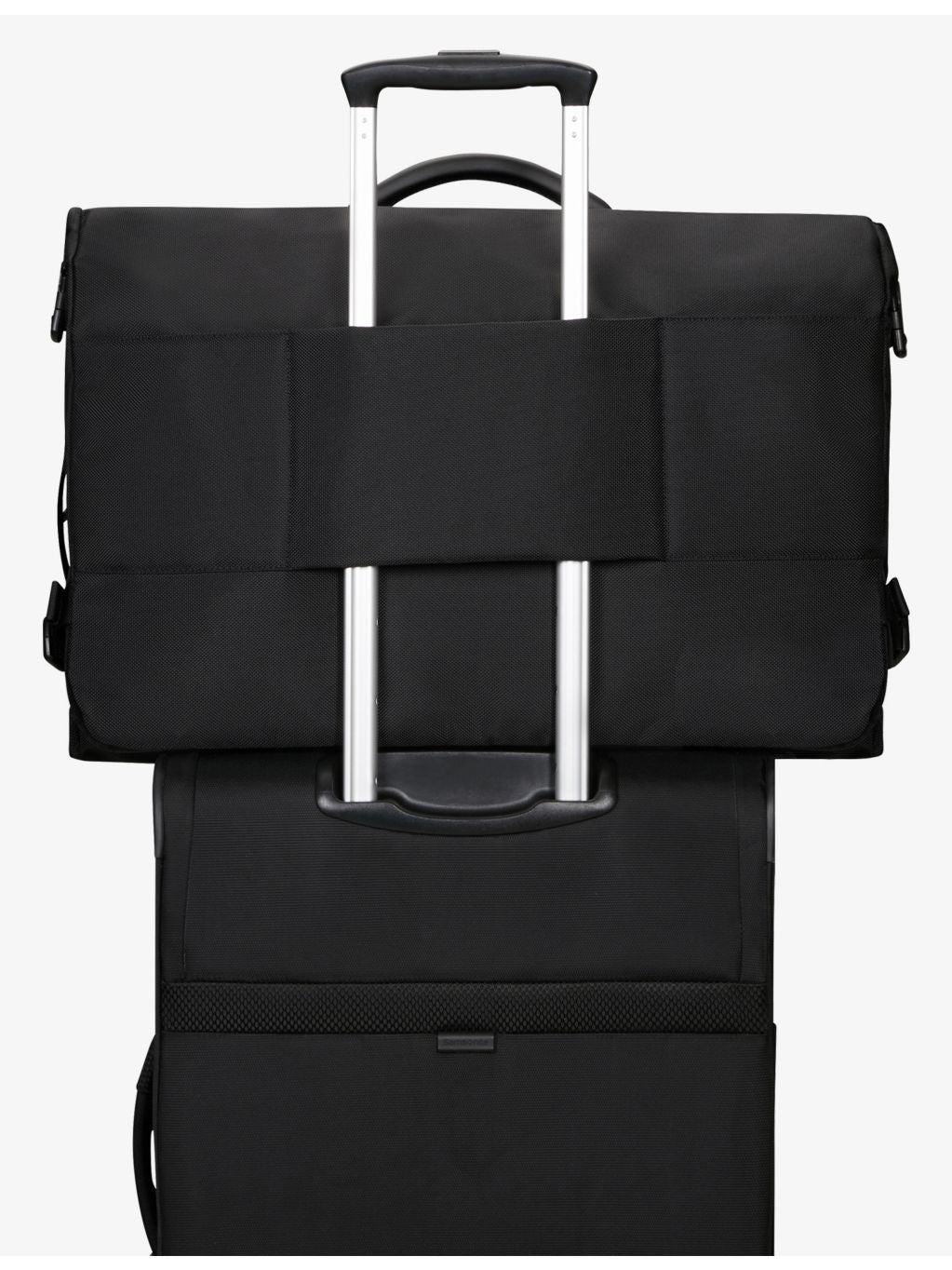 Samsonite woven garment bag with tri-fold design, imported from the UK