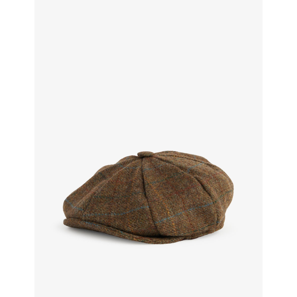 Meldon round-crown checked wool cap - CHESTNUT - M