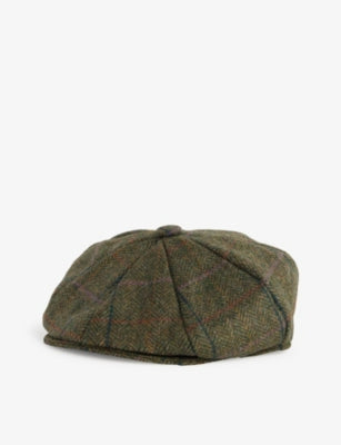 Dents Meldon round-crown checked wool cap (British brand)
