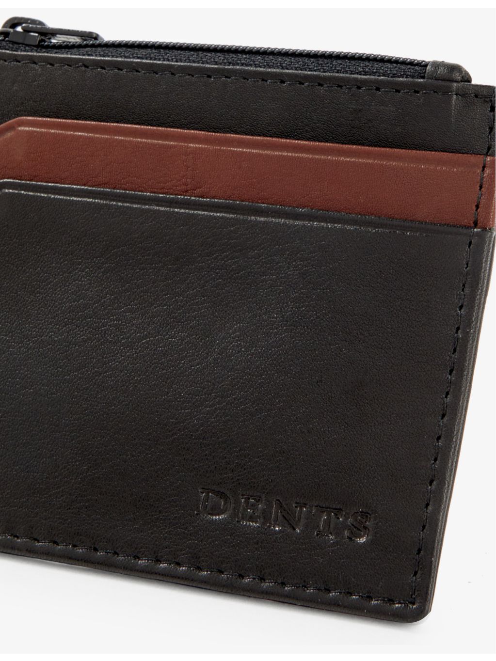 Dents leather card holder with debossed branding, UK version