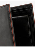Dents grained-leather bi-fold wallet with contrast piping (British brand)