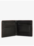 Dents grained-leather bi-fold wallet with contrast piping (British brand)