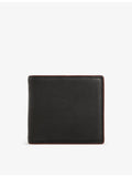 Dents grained-leather bi-fold wallet with contrast piping (British brand)