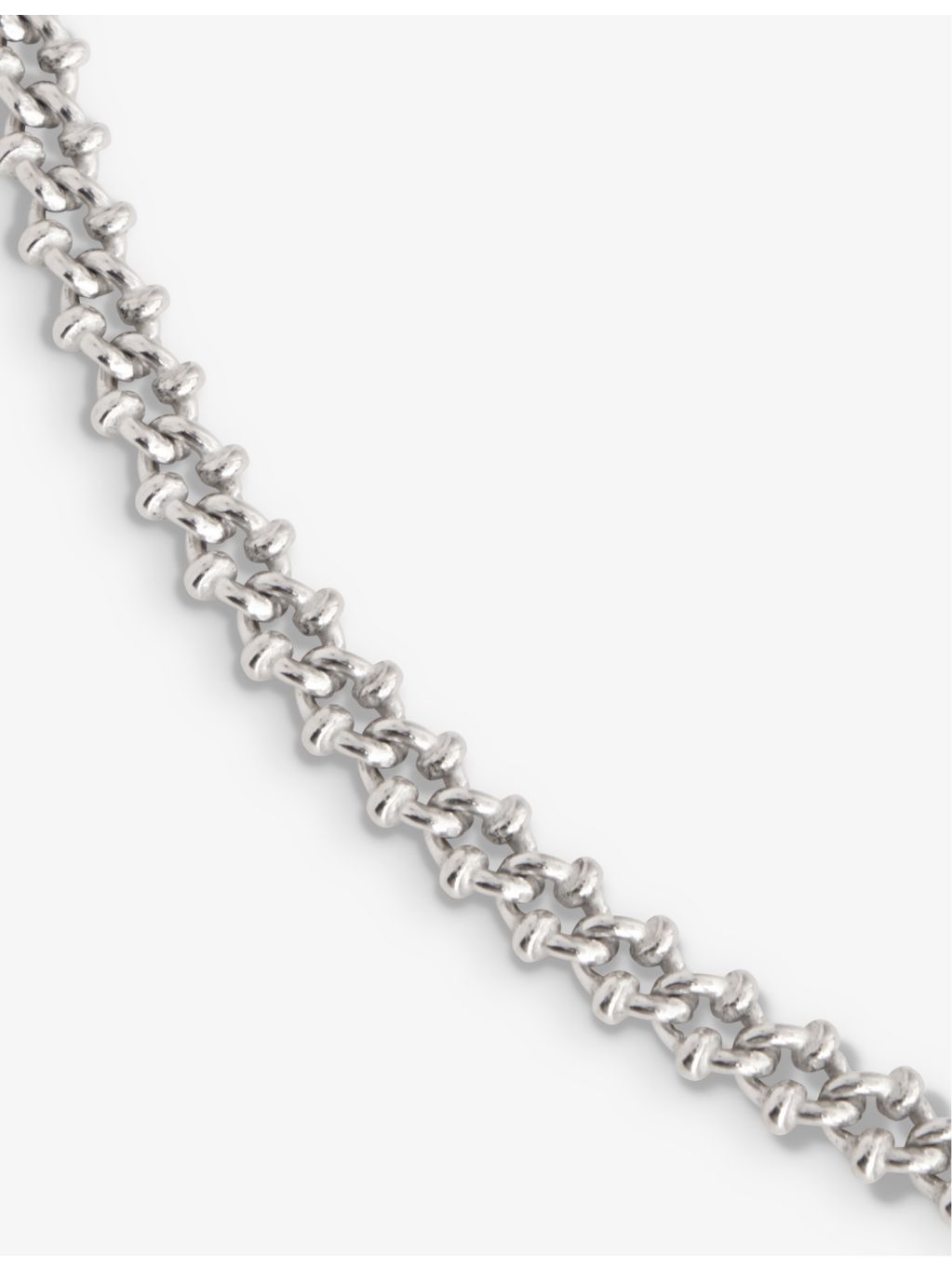 Emanuele Bicocchi sterling silver knot chain necklace 51cm, UK version