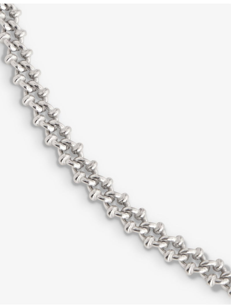 Emanuele Bicocchi sterling silver knot chain necklace 51cm, UK version
