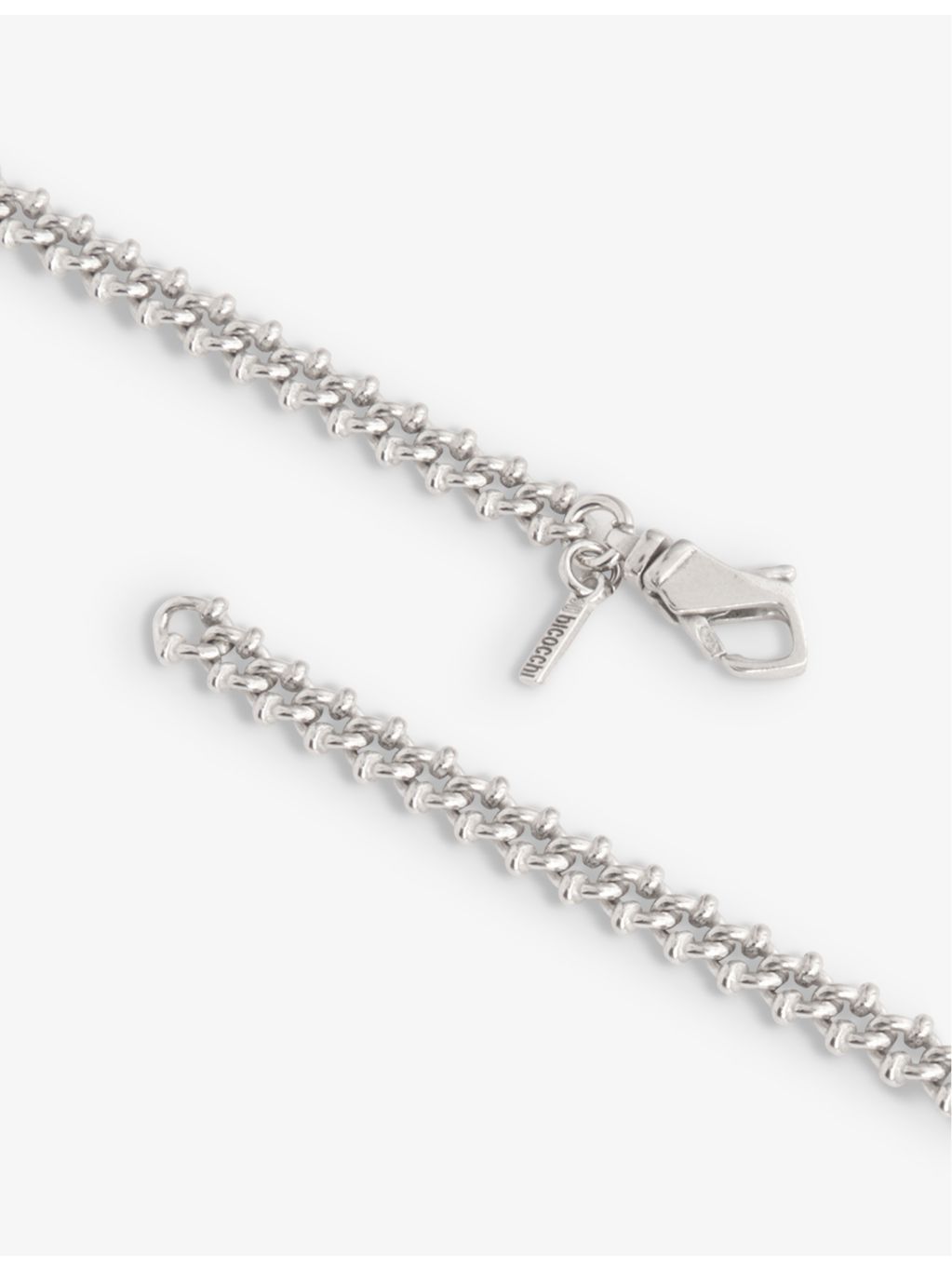 Emanuele Bicocchi sterling silver knot chain necklace 51cm, UK version