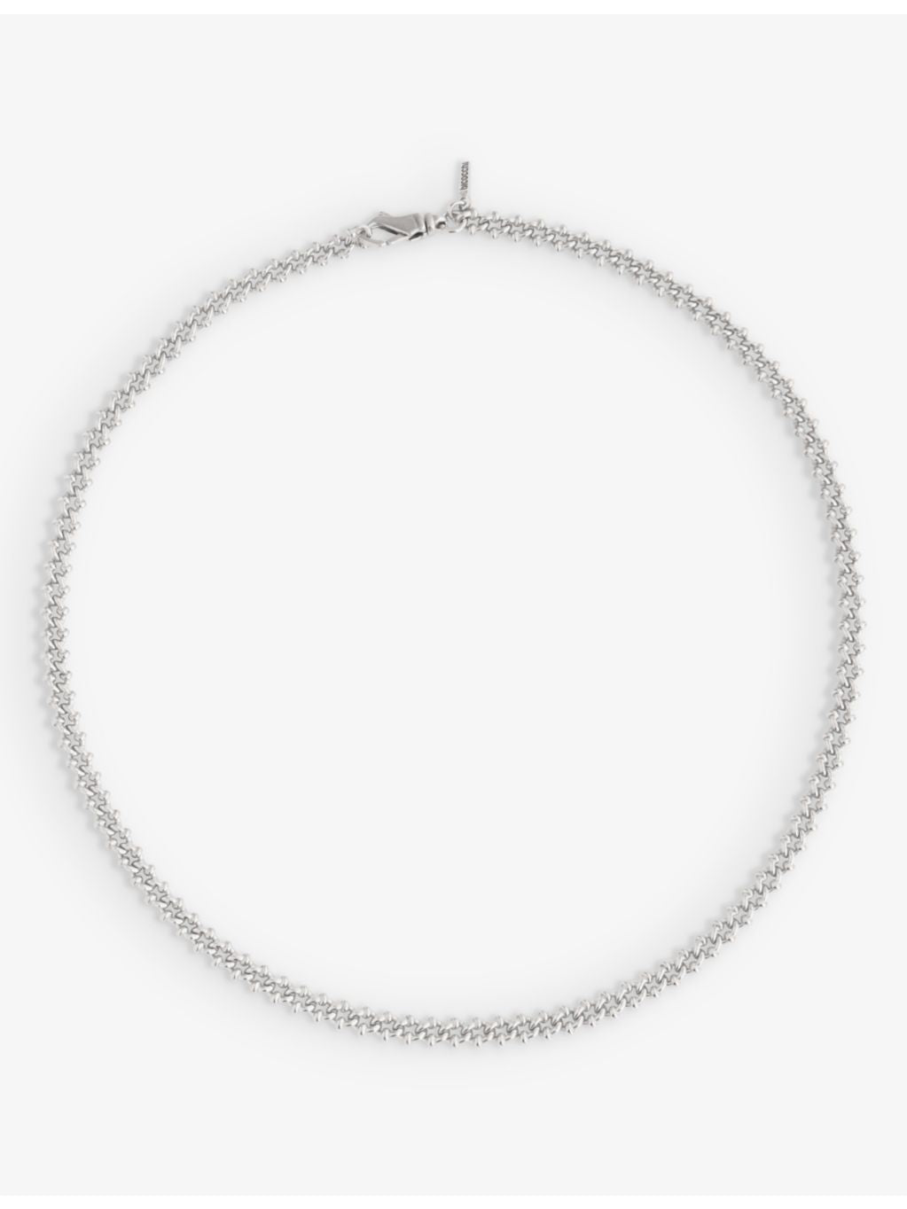 Emanuele Bicocchi sterling silver knot chain necklace 51cm, UK version