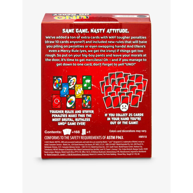 Uno No Mercy card game 168-card set (British brand)