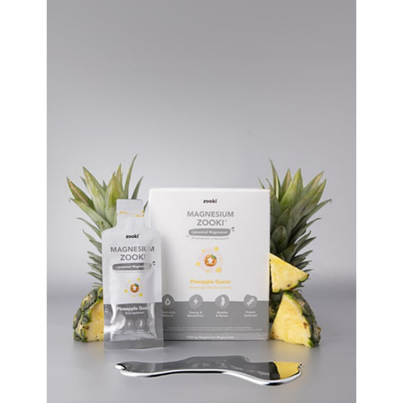 Zooki magnesium pineapple and guava supplement 30 sachets (British brand)