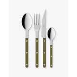 Bistrot stainless-steel cutlery set of 24 - Green Fern