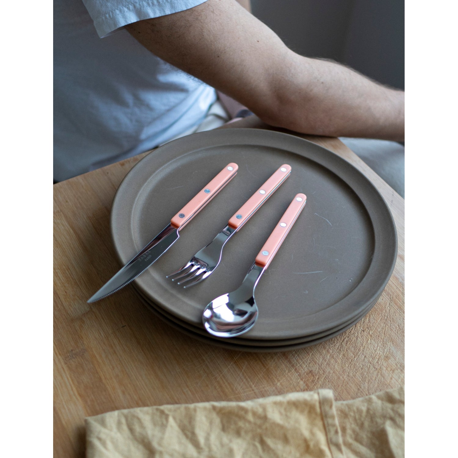 Sabre Bistrot stainless steel and acrylic cutlery set of four, UK version