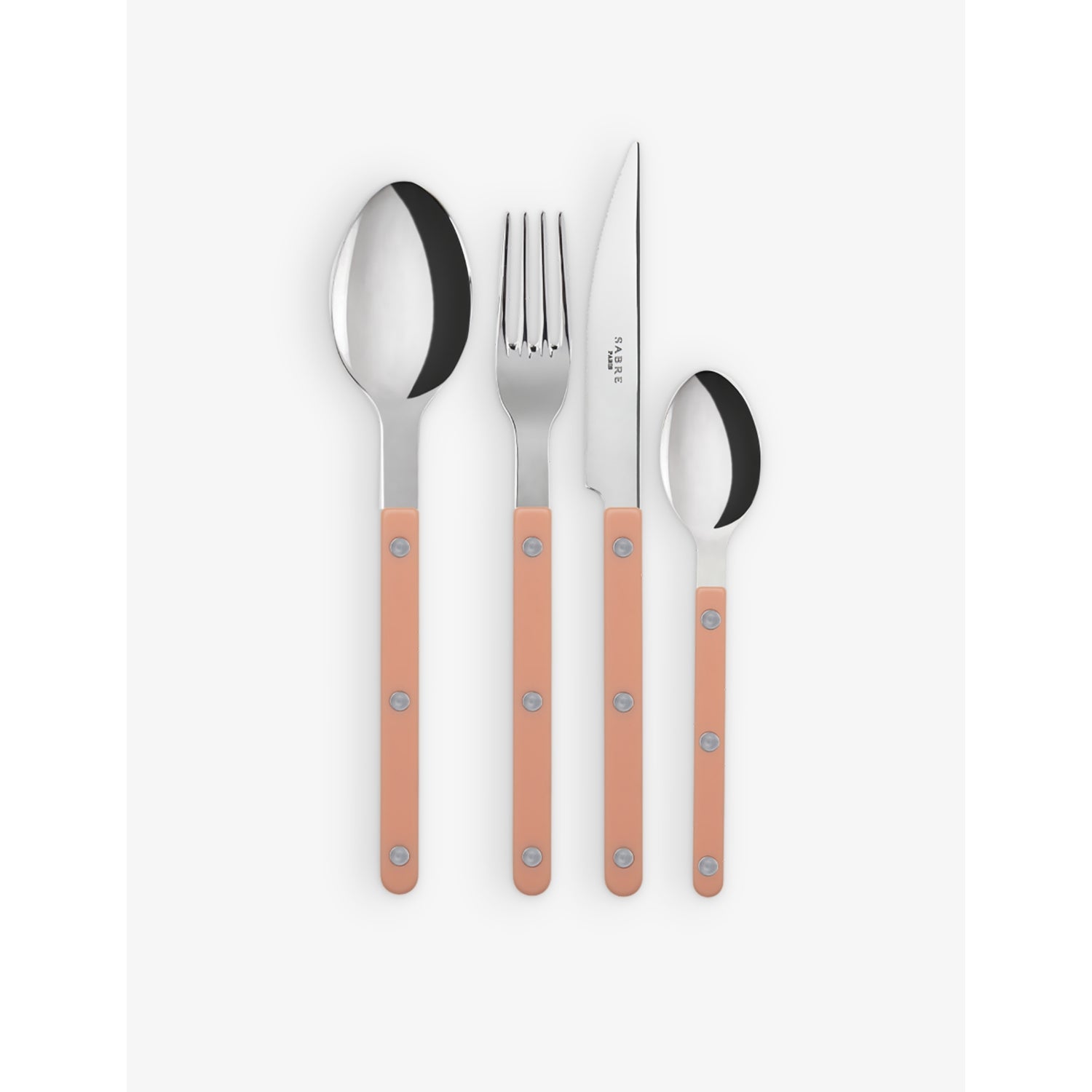 Bistrot stainless-steel and acrylic cutlery set of four - AQUAMARINE