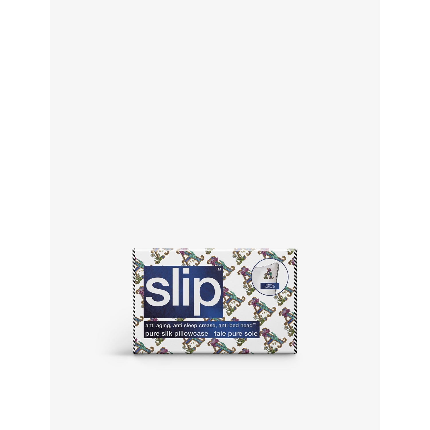 Slip Queen letter-embroidered silk pillowcase 51cm x 76cm, imported from the UK