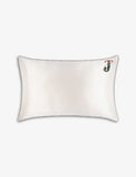 Slip Queen Letter-Embroidered Silk Pillowcase 51cm x 76cm