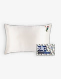 Slip Queen Letter-Embroidered Silk Pillowcase 51cm x 76cm